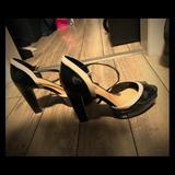 Jessica Simpson Shoes | Jessica Simpson Mary Jane Heels | Color: Black/White | Size: 8.5