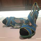 Jessica Simpson Shoes | Jessica Simpson Blue, Green, Yellow, Black Heels | Color: Blue/Green | Size: 7.5