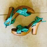 Jessica Simpson Shoes | Jessica Simpson Summer Heels | Color: Blue/Green | Size: 7
