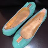 Kate Spade Shoes | Kate Spade Green Patent Leather Ballet Flat 8.5m | Color: Green | Size: 8.5m