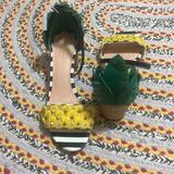 Kate Spade Shoes | New Kate Spade Heels | Color: Green/Yellow | Size: 9.5