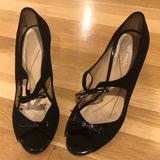 Kate Spade Shoes | Kate Spade Peep Toe Party Shoes | Color: Black | Size: 6.5