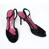 Kate Spade Shoes | Kate Spade Strap Pumps 3.5 Heel Black Peep Toe 8m | Color: Black | Size: 8