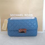 Michael Kors Bags | Michael Korssloan Large Quilted Shoulder | Color: Blue | Size: Os