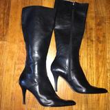 Nine West Shoes | Nine West Genuine Leather Stiletto Boots | Color: Black | Size: 9.5