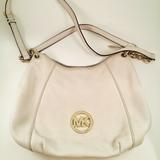 Michael Kors Bags | Michael Kors Purse Vanilla Pebble Leather Hobo Bag | Color: White | Size: Medium