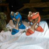 Jessica Simpson Shoes | Jessica Simpson Blue And Oranges Studded Sandal | Color: Blue | Size: 7.5