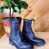 Free People Shoes | Free People Santa Fe Lace Up Boot Dark Blue 8 | Color: Blue/Red | Size: 8