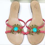 Kate Spade Shoes | Kate Spade Kiawah Rhinestone Crab Sandals | Color: Green/Pink | Size: 6.5