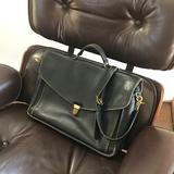 Coach Bags | Classic Coach Leather Portfolio Briefcase Satchel | Color: Black | Size: Os