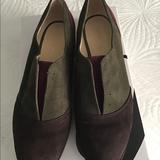 Nine West Shoes | Dark Green Brown And Purple Suede Shoes | Color: Brown/Green | Size: 9