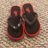 Polo By Ralph Lauren Shoes | Boys Polo Flip Flops | Color: Black/Red | Size: 7b