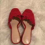 Jessica Simpson Shoes | 3$20 Jessica Simpson Red Slip On Sandals | Color: Red | Size: 8.5