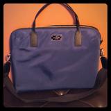 Kate Spade Bags | Kate Spade Navy Nylon Laptop Case | Color: Black/Blue | Size: Os