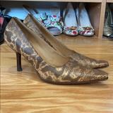 Gucci Shoes | Gucci Beige Brown Snake Lizard Pumps 7b | Color: Tan | Size: 7