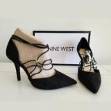 Nine West Shoes | Casual Strap Stiletto Point-Toe, Black, Size 7.5 | Color: Black | Size: 7.5