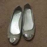 Coach Shoes | Coach Cecile Flats. Sze 8.5 Silver | Color: Silver | Size: 8.5