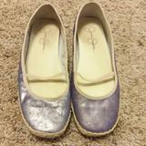 Jessica Simpson Shoes | Jessica Simpson Ballerina Slipper Flats Shoes | Color: Purple/White | Size: 8