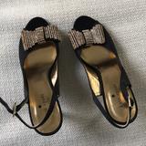 Kate Spade Shoes | Kate Spade Black Satin Heels. Size 7 | Color: Black | Size: 7