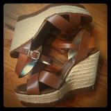 Jessica Simpson Shoes | Jessica Simpson Platform Espadrilles (Like New!) | Color: Brown/Tan | Size: 10