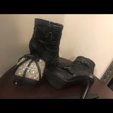 Nine West Shoes | Black Leather Boots | Color: Black | Size: 7.5
