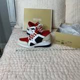 Michael Kors Shoes | Michael Kors Liv Trainer Platform Wedge Sneaker | Color: Red | Size: 10