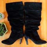 Nine West Shoes | Nine West Black Slouchy Suede Boots | Color: Black | Size: 6.5