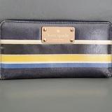 Kate Spade Bags | Kate Spade Coated Canvas Zip Around Wallet | Color: Blue/Yellow | Size: Os