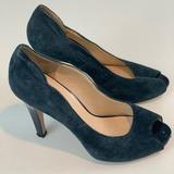 Nine West Shoes | Nine West Peep Toe Wedges | Color: Blue | Size: 8.5