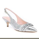 Kate Spade Shoes | Kate Spade Metallic Silver Oliene Slingback Pumps | Color: Silver | Size: 10
