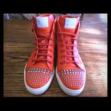 Gucci Shoes | Gucci Women’s Orange High-Top Sneakers | Color: Orange | Size: 8.5