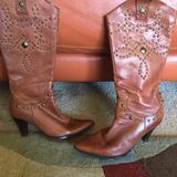 Nine West Shoes | Carmel Cowboy Boots | Color: Brown | Size: 7.5