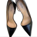 Michael Kors Shoes | Michael Kors Black Pump Pointy Toe Heels | Color: Black/Gold | Size: 10