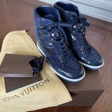 Louis Vuitton Shoes | Lv Wedge Sneakers | Color: Blue | Size: 6