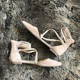 Jessica Simpson Shoes | Jessica Simpson Nude Strappy Pointed Toe Flats | Color: Red | Size: 6