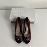 Giani Bernini Shoes | Giani Bernini Peep Toe Pumps | Color: Black/Purple | Size: 9.5