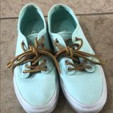 Vans Shoes | Ladies Size 6 Vans Sneakers Light Teal Blue | Color: Blue/Green | Size: 6