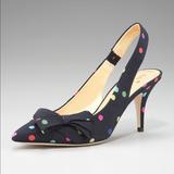 Kate Spade Shoes | Kate Spade Tatiana Black Polka Dot Slingback Pumps | Color: Black/Purple | Size: 6
