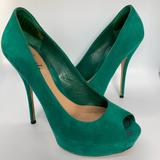 Gucci Shoes | Host Pick Gucci Sofia Peep Toe Pump | Color: Green | Size: 7