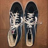Vans Shoes | High Top Old Skool Vans | Color: Blue/White | Size: 8.5