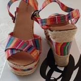 Nine West Shoes | Multi-Colored Sandals | Color: Green/Pink | Size: 9