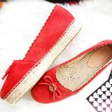 Kate Spade Shoes | Loranne Red Suede Espadrilles | Color: Red/Tan | Size: 8