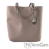 Michael Kors Bags | Michael Kors Hayley Reversible Ns Leather Tote Nwt | Color: Gray/Tan | Size: Os