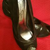 Jessica Simpson Shoes | Jessica Simpson Peep Toe Stiletto | Color: Black | Size: 8.5