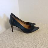 Coach Shoes | Coach Sophie Navy Leather Suede Pump | Color: Blue | Size: 9b