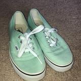 Vans Shoes | Mint Green Authentic Vans | Color: Green | Size: 7.5