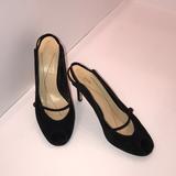 Kate Spade Shoes | Kate Spade Suede Slingback Heels | Color: Black | Size: 8.5