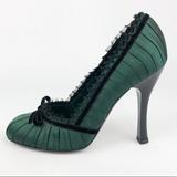 Louis Vuitton Shoes | Louis Vuitton | Nwb Satin Pumps | Color: Green | Size: 9