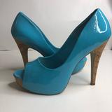 Jessica Simpson Shoes | Jassica Simpson Open Toe Platform. | Color: Blue | Size: 9.5