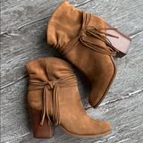 Jessica Simpson Shoes | Jessica Simpson Sesley Suede Tassel Ankle Boots | Color: Brown/Tan | Size: 9.5